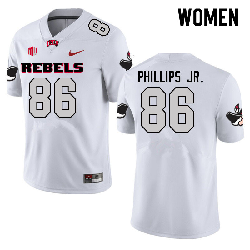 Women #86 Marcus Phillips Jr. UNLV Rebels College Football Jerseys Sale-White